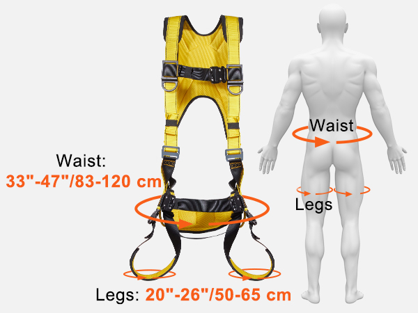 防具 asaki VEVOR Safety Harness, Full Body Harness, Safety Harness Fall
