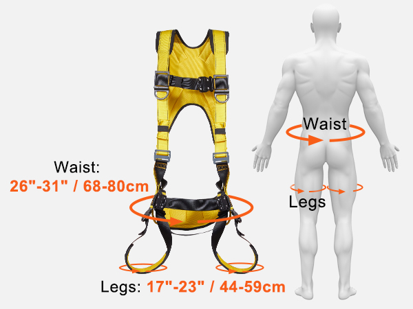 VEVOR Safety Harness, Full Body Harness, Safety Harness Fall