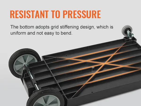 resistant to pressure, VEVOR cleaning cart features a sturdy grid stiffening design for added durability.