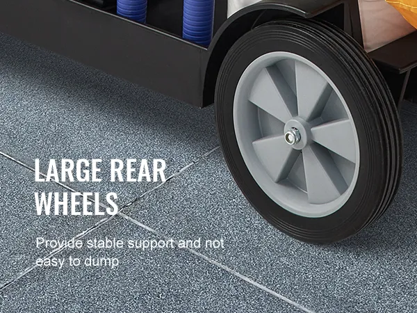 VEVOR large rear wheels for stable support and prevention of tipping.
