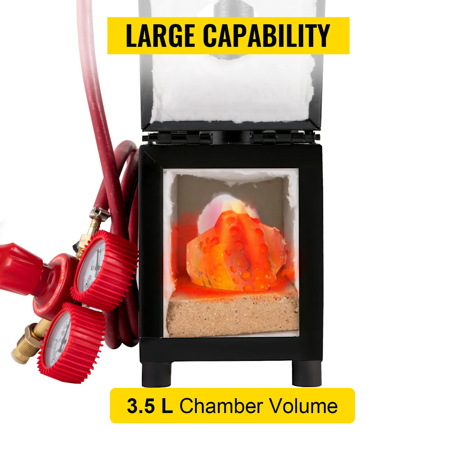 VEVOR propane knife forge with 3.5 l chamber and large capability.
