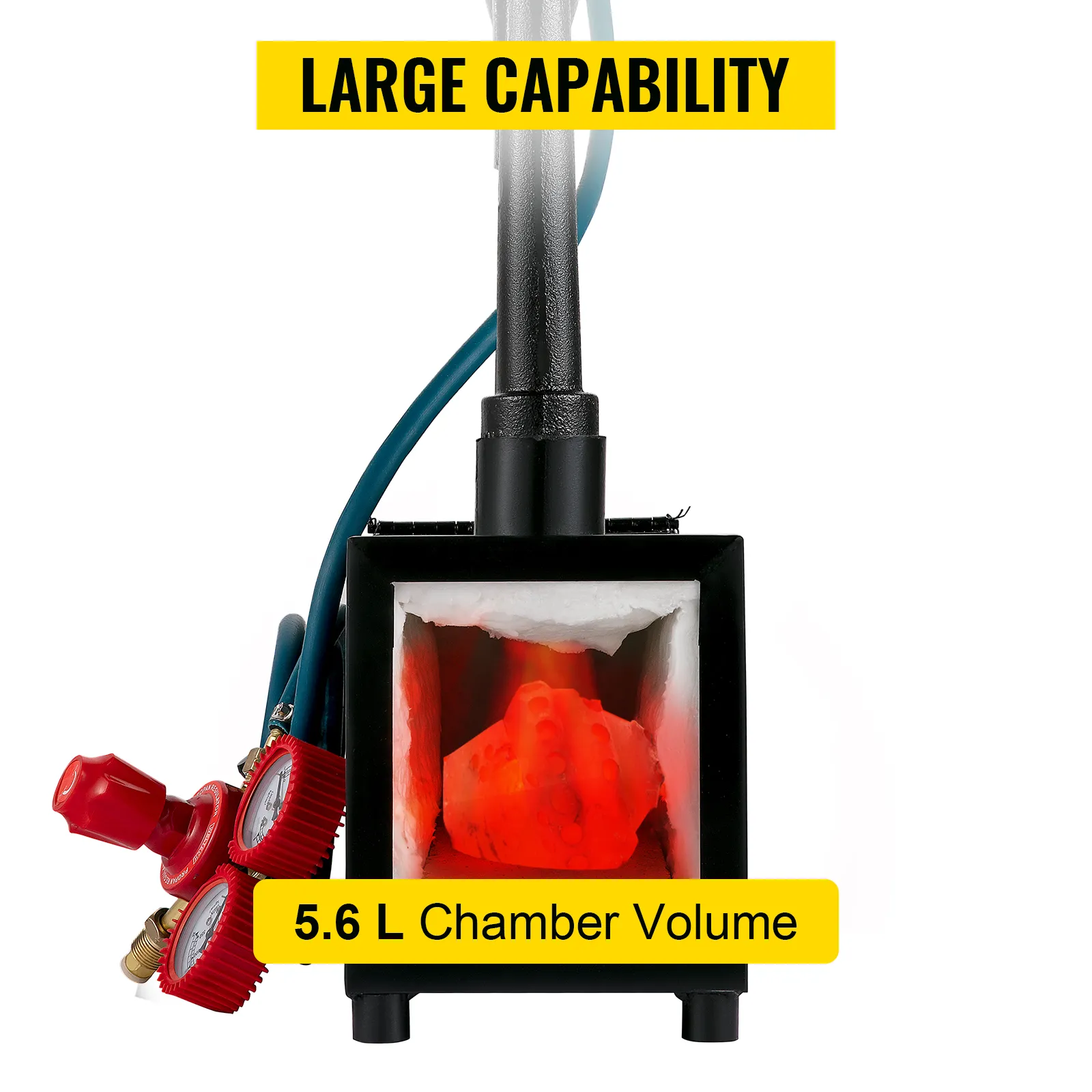 VEVOR propane knife forge with 5.6 l chamber, large capability.