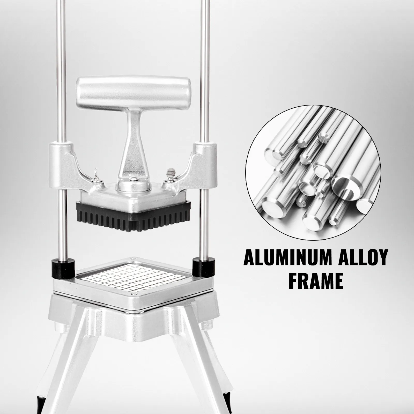 VEVOR vegetable chopper with durable aluminum alloy frame.