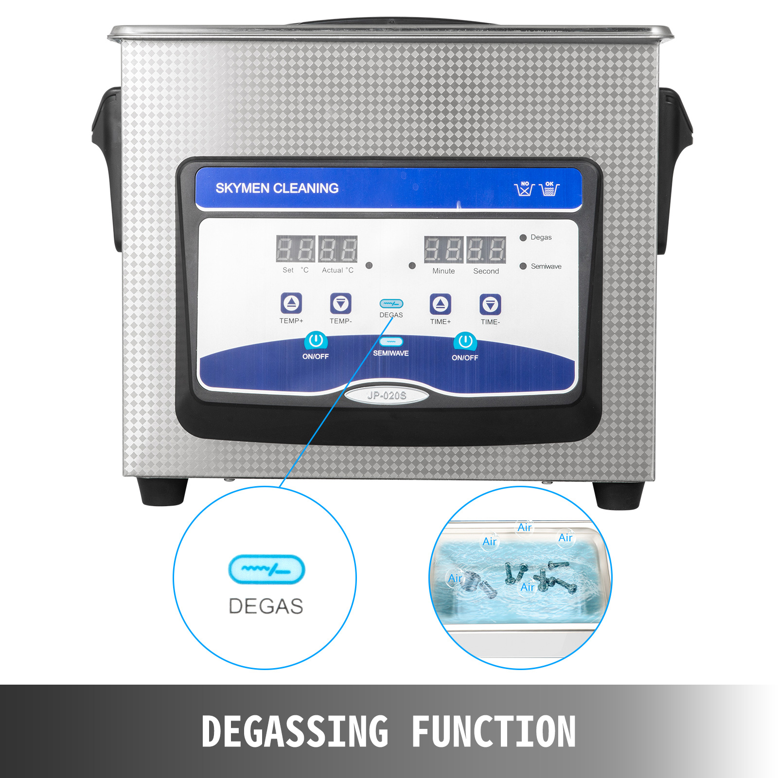 Ultraschallreiniger 2 Liter, 80W – Edelstahlbecken Mit Heizung, Timer, Für Brillen & Schmuck