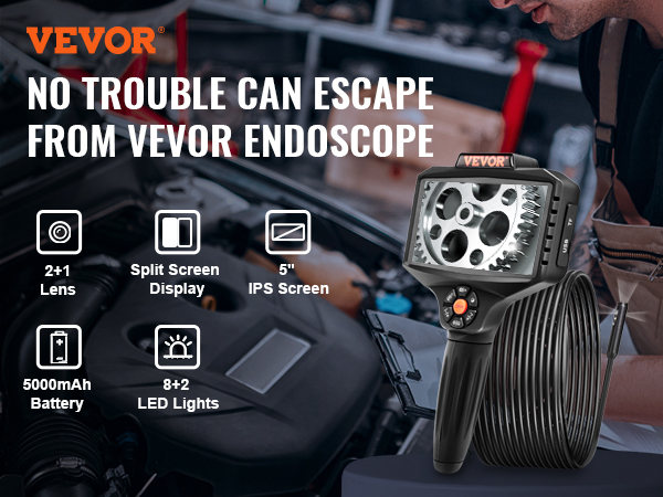 VEVOR Triple Lens Borescope, 5