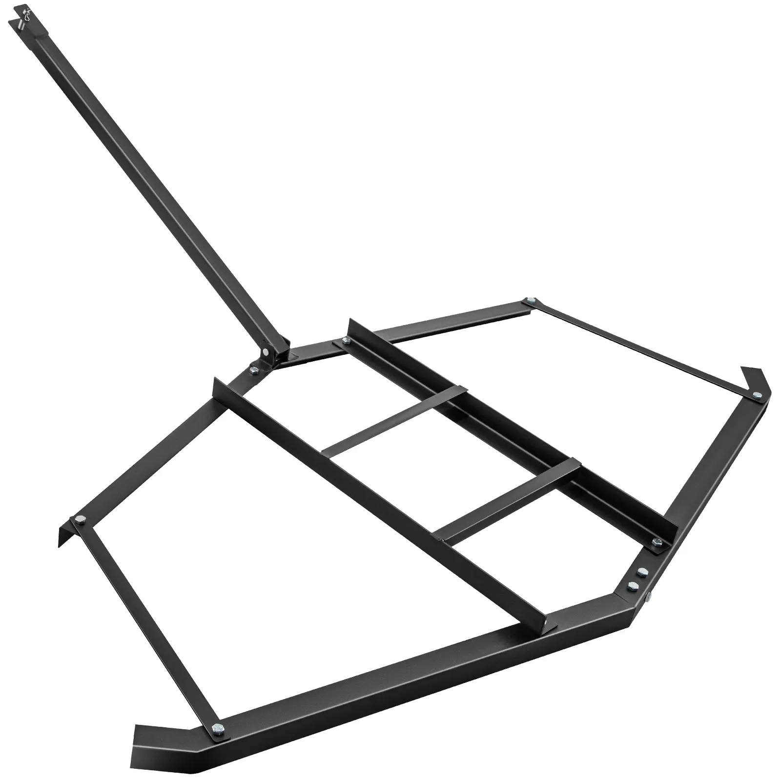 El arrastre de entrada VEVOR presenta un marco de metal negro con un diseño triangular.