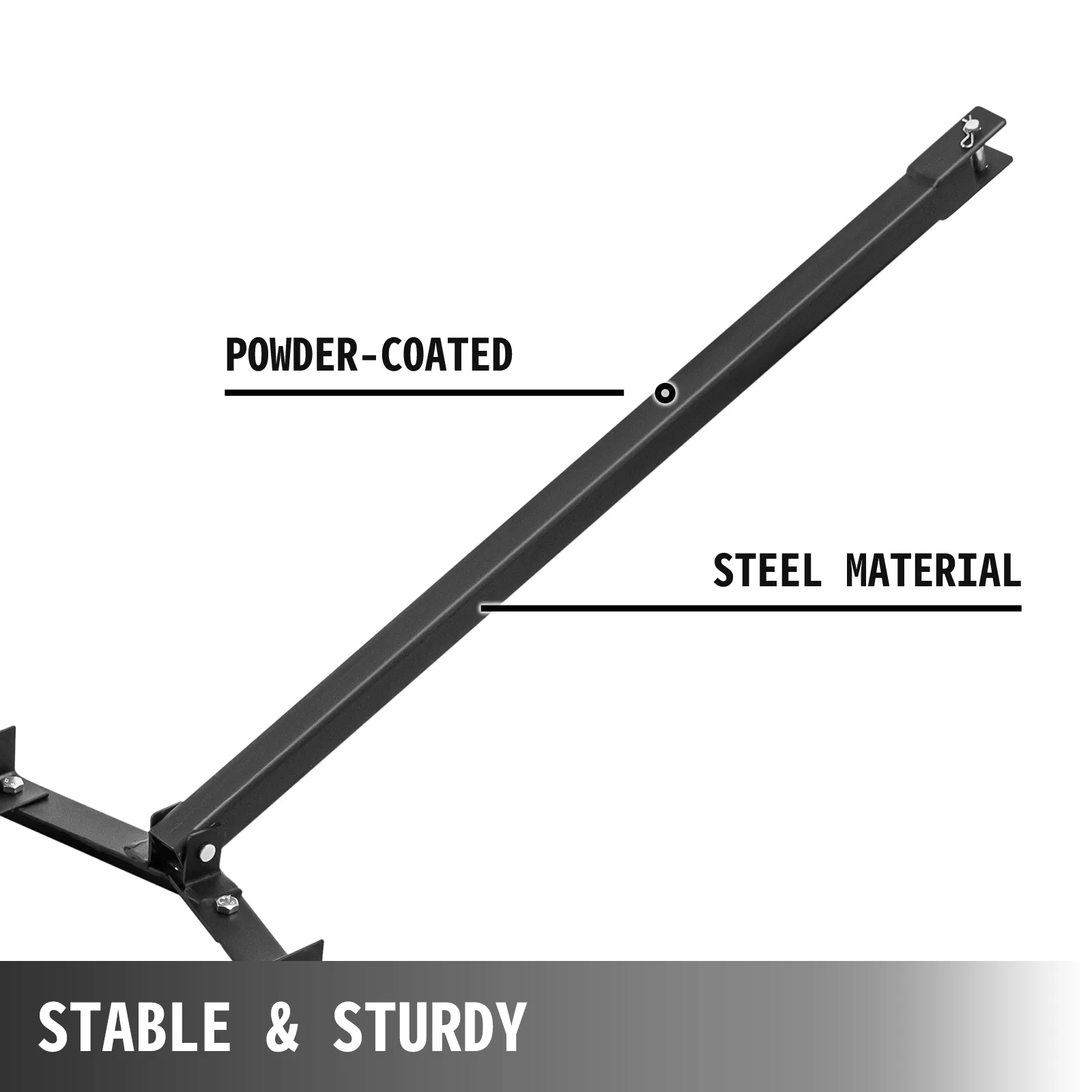Arrastre de entrada VEVOR, material de acero con recubrimiento en polvo, estable y resistente