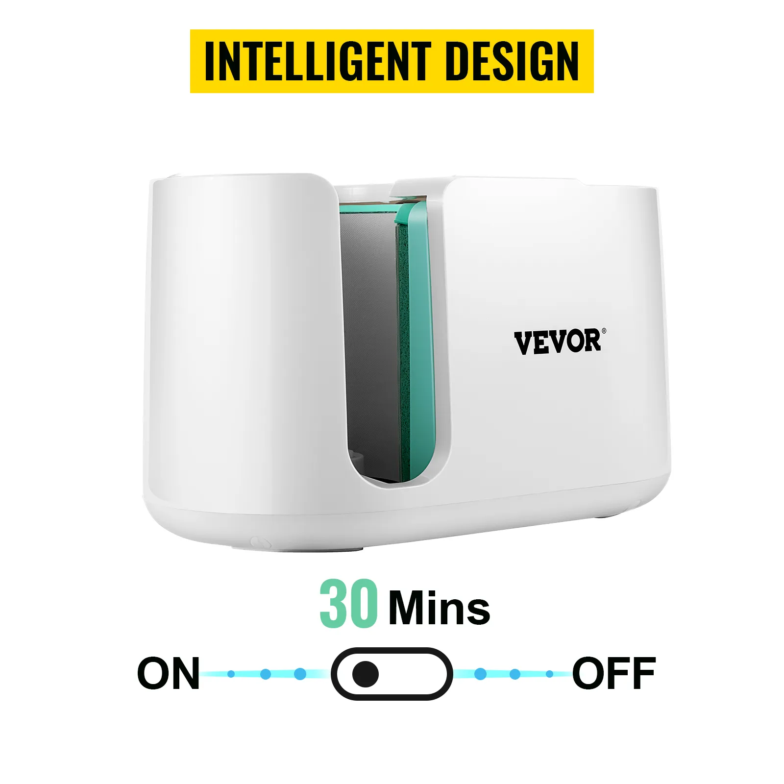 Máquina prensadora de tazas VEVOR con diseño inteligente y pantalla de temporizador de 30 minutos.