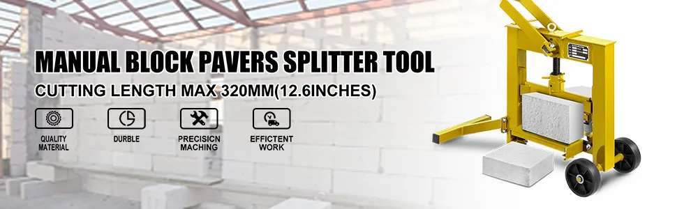 VEVOR-Pflastersteinspaltwerkzeug für präzises und effizientes Blockschneiden, max. 320 mm.