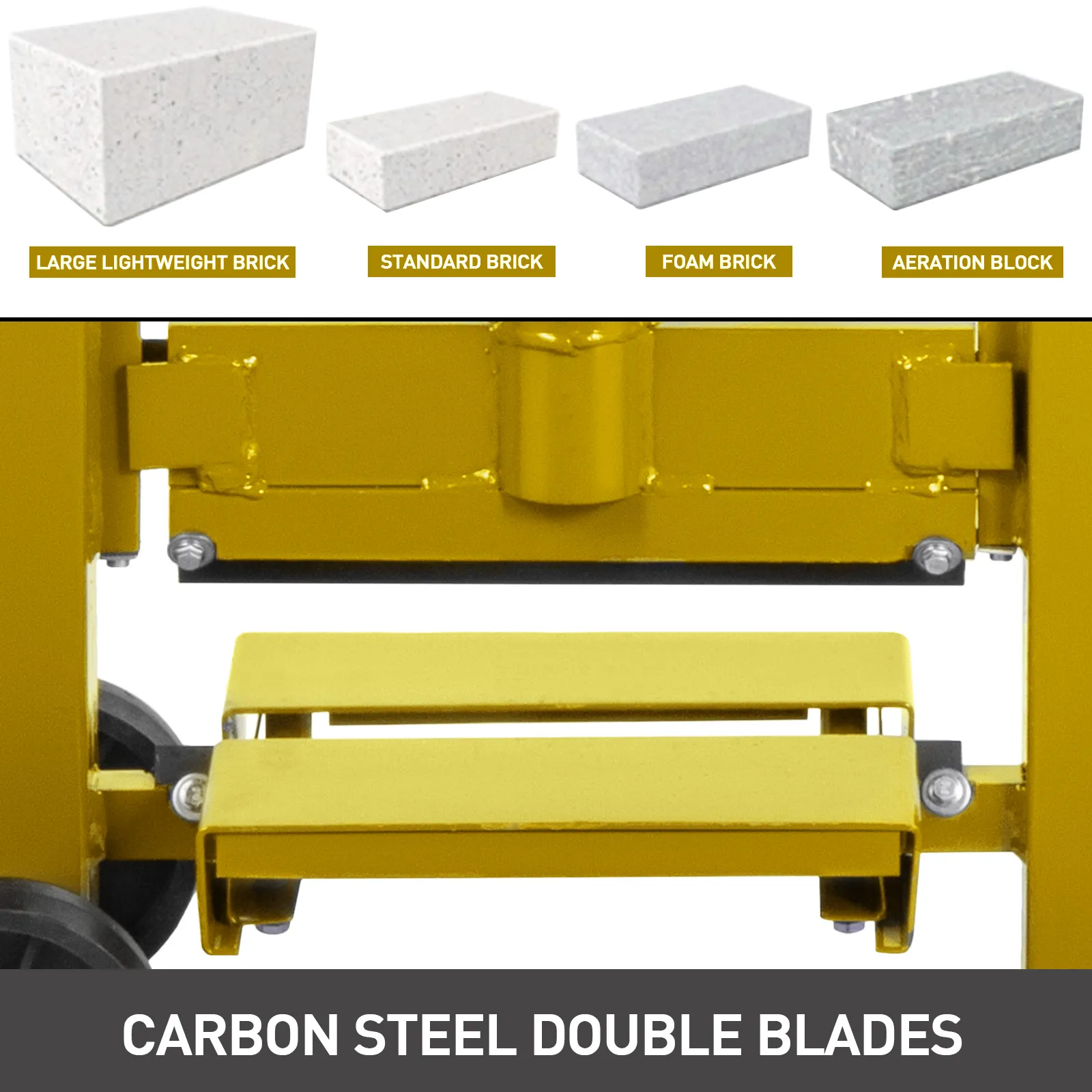 VEVOR-Pflasterspaltwerkzeug mit Doppelklingen aus Karbonstahl für verschiedene Ziegelarten.