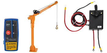 Grúa pescante VEVOR de 2200 libras, control remoto y juego de cables