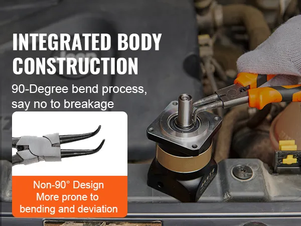 VEVOR snap ring pliers set with 90-degree bend process for durability and precision work.