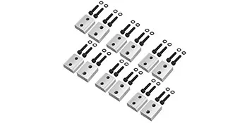 VEVOR rebar cutter blades and bolts set arranged neatly for a rebar cutting machine.