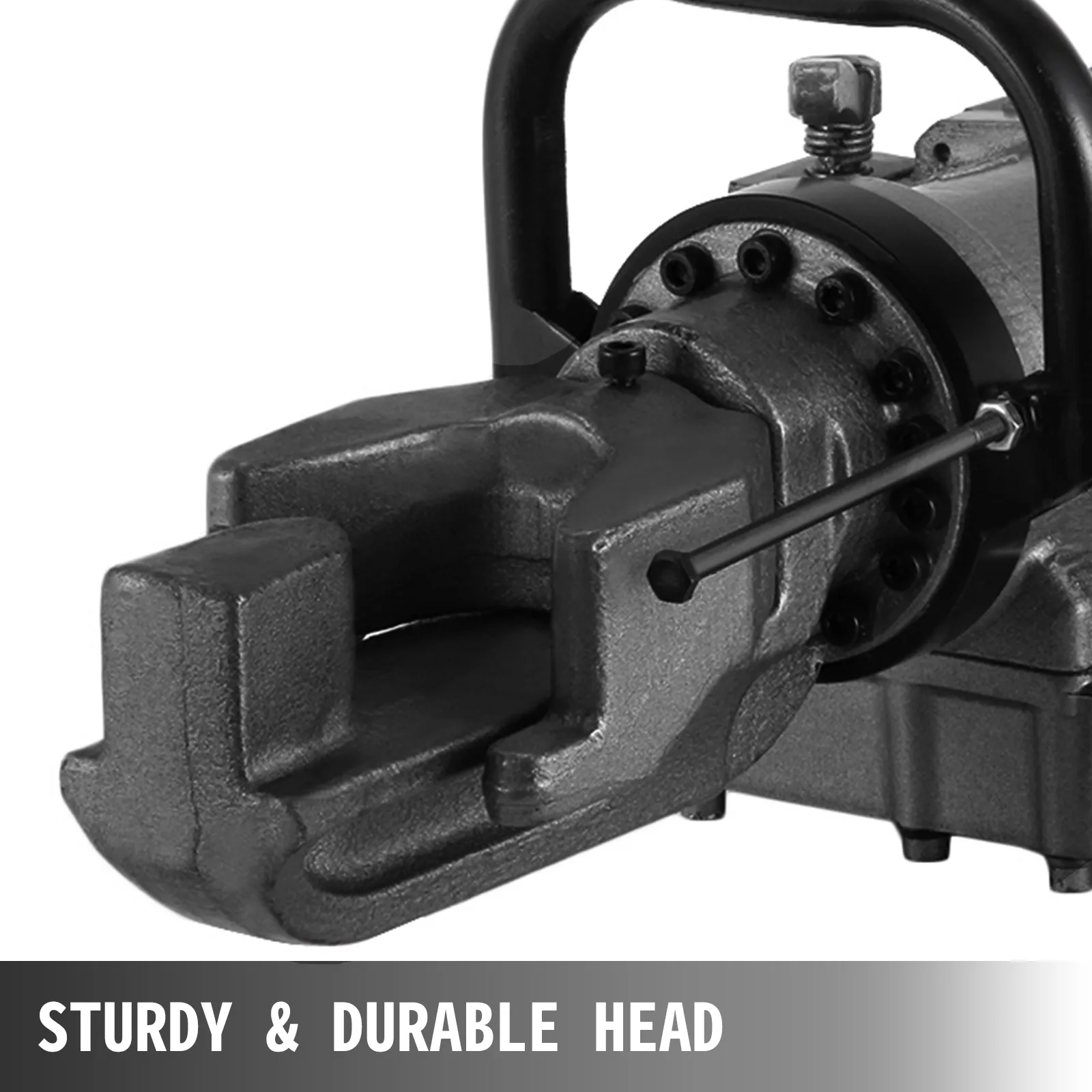 Dobladora de varillas de refuerzo eléctrica VEVOR con cabezal robusto y duradero.