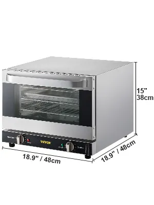 Horno de convección comercial VEVOR con dimensiones 18,9"x18,9"x15".