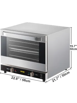 Horno de convección comercial VEVOR con dimensiones 22,8" x 21,7" x 19,7".