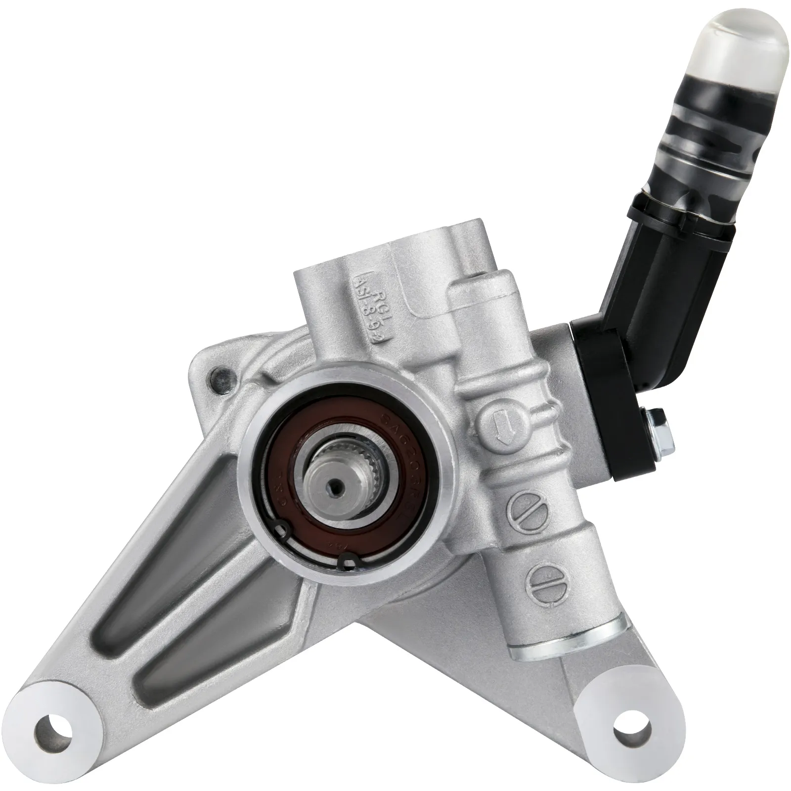 VEVOR power steering pump with mounting bracket and hydraulic connection.