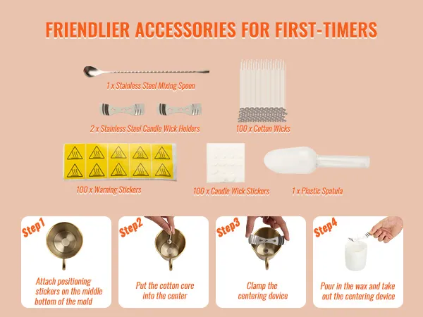 friendlier accessories for first-timers: step-by-step guide for using the VEVOR wax melter with tools.