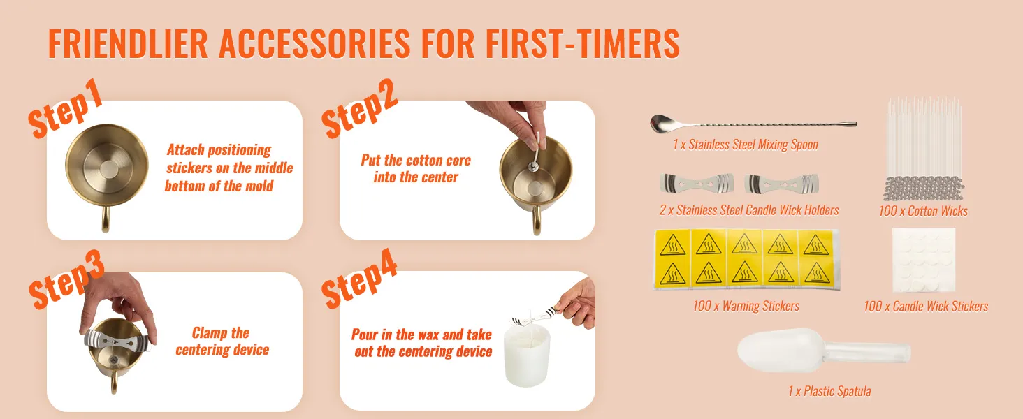 friendlier accessories for first-timers: step-by-step guide for using the VEVOR wax melter with tools.