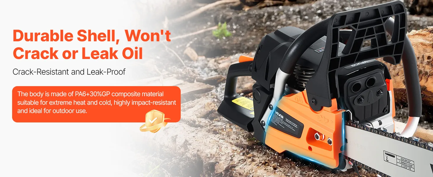 62cc Gas Chainsaw 3.8 HP Gas Powered 20 inch Chainsaw For Wood Cutting