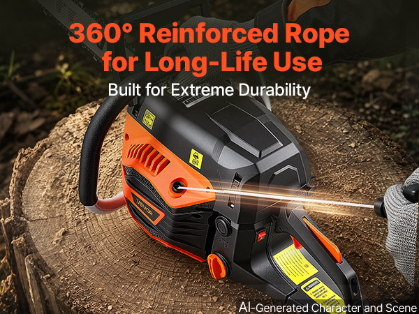VEVOR 18 Inch Gas Chainsaw – 52CC, 2.55HP, 2-Stroke
