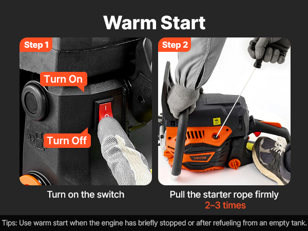 VEVOR 18 Inch Gas Chainsaw – 52CC, 2.55HP, 2-Stroke