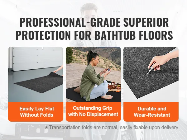 VEVOR hot tub mat provides professional-grade protection, easy to lay flat, with outstanding grip and durability.
