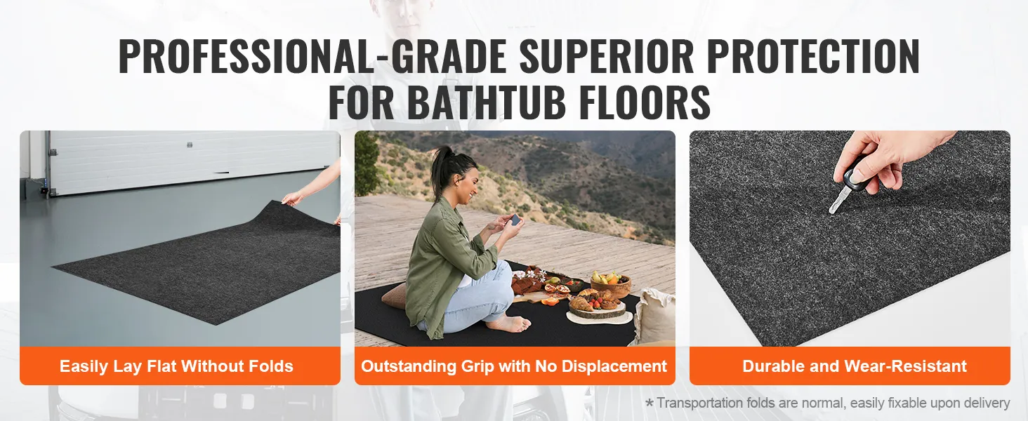 VEVOR hot tub mat provides professional-grade protection, easy to lay flat, with outstanding grip and durability.