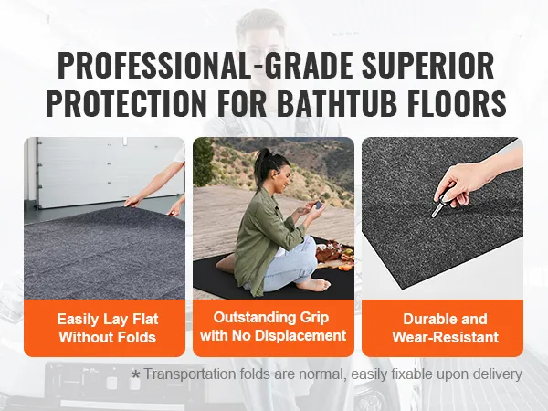 Ochrona klasy profesjonalnej: mata do jacuzzi VEVOR, bez zagięć, o dobrej przyczepności, trwała i odporna na zużycie.