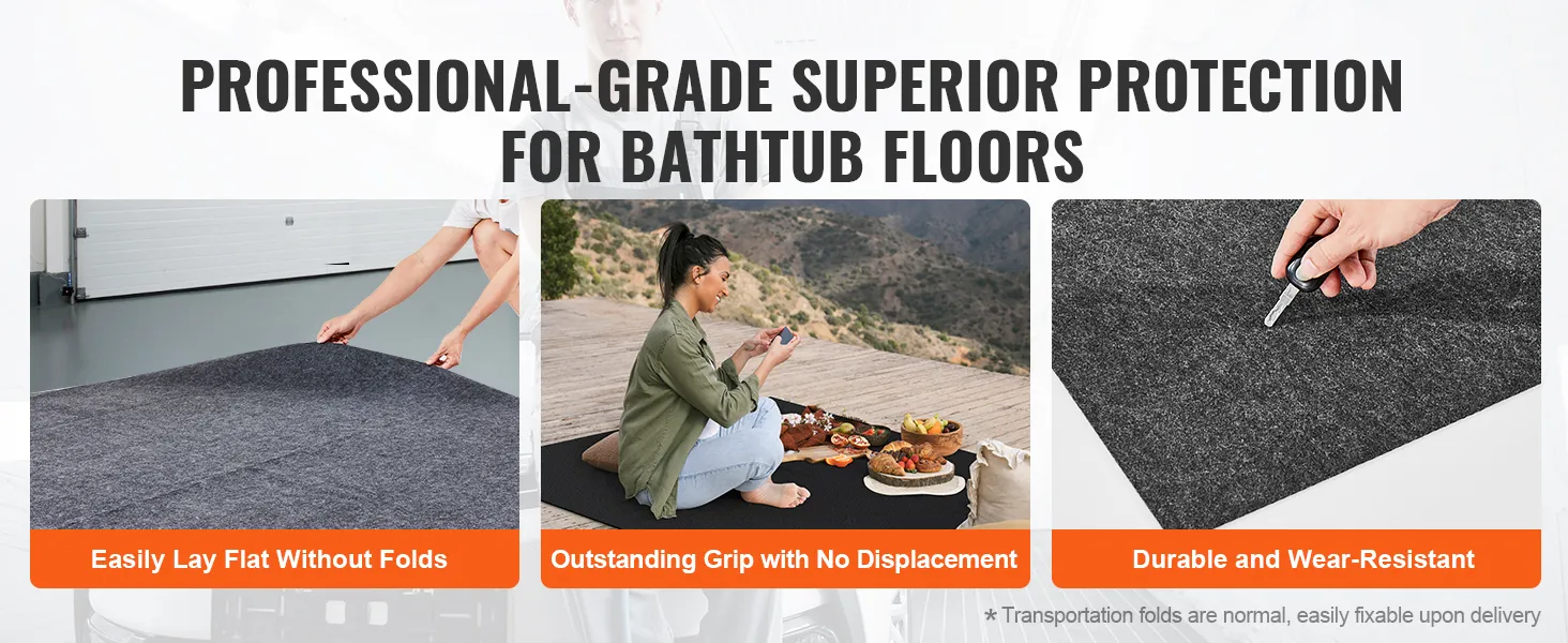 Ochrona klasy profesjonalnej: mata do jacuzzi VEVOR, bez zagięć, o dobrej przyczepności, trwała i odporna na zużycie.