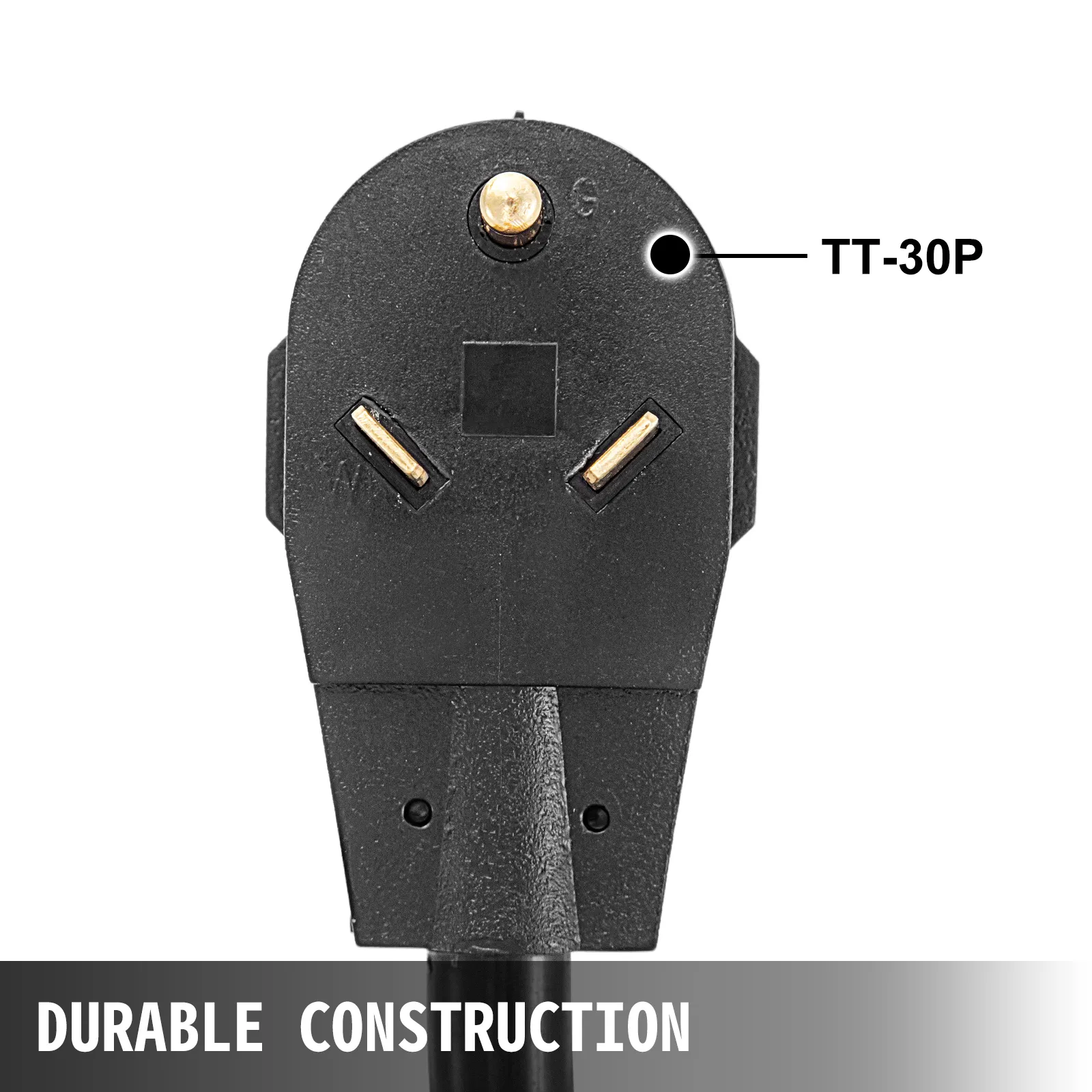 Cable de alimentación VEVOR rv con conector tt-30p y construcción duradera.