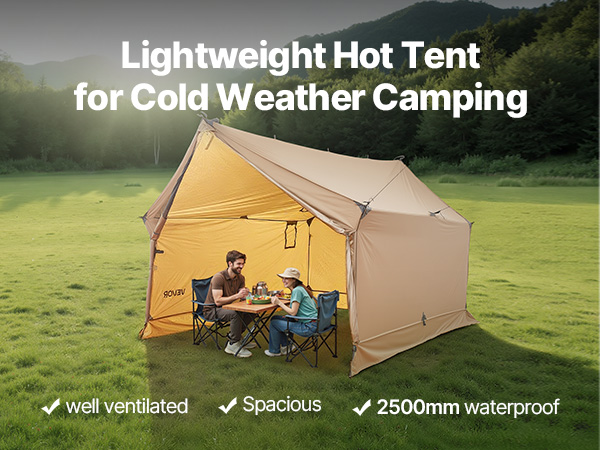 VEVOR Camping Hot Tent, 2 Persons Cabin Hot Tent with Stove Jack