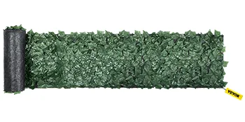 Valla de privacidad en rollo con hiedra artificial VEVOR y hojas verdes exuberantes