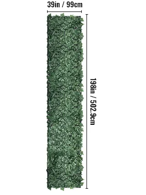 Mampara de privacidad de hiedra VEVOR de 39 x 198 pulgadas.