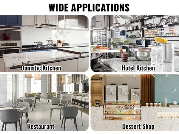 szerokie zastosowanie krajalnicy do frytek VEVOR w kuchniach domowych, hotelowych, restauracjach, cukierniach.