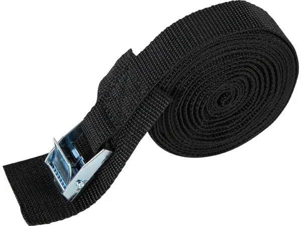 black strap with metal buckle for securing VEVOR heavy duty kayak cart.