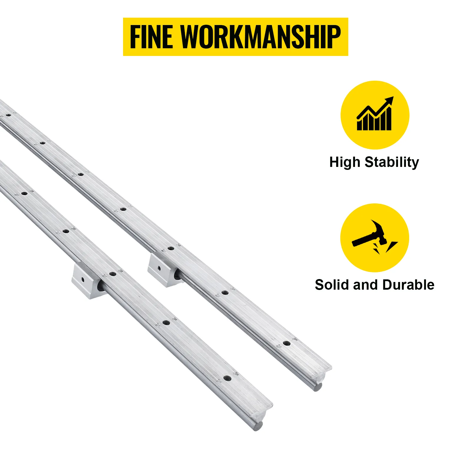 VEVOR linear rail with high stability, solid and durable, fine workmanship.