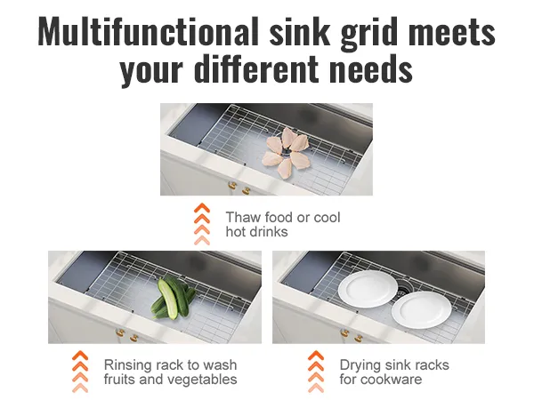 wielofunkcyjna kratka do zlewu umożliwiająca rozmrażanie, płukanie i suszenie z siatką ochronną VEVOR.