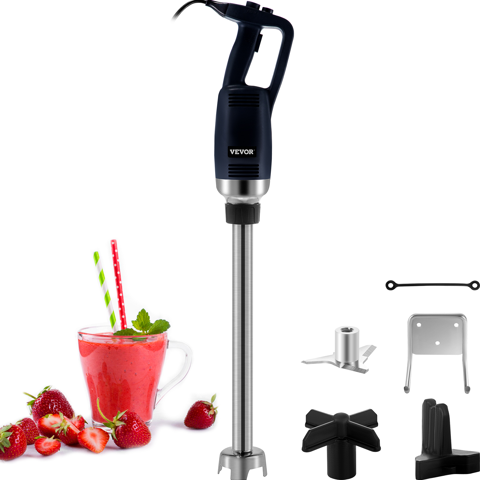 TK Tartle Kitchen Commercial Immersion Blender 500W Heavy Duty, Stainless Steel, Variable Speed, 16 inch Shaft TK Tartle Kitchen Commercial Immersion Blender, Restaurant
