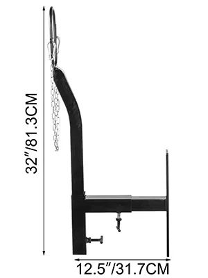 Soporte para recortar ganado VEVOR, 32" de altura, ajustable, con cadena y asa.