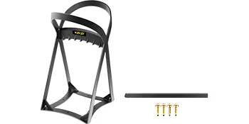 VEVOR log splitter stand with a horizontal bar and bolts in the center.