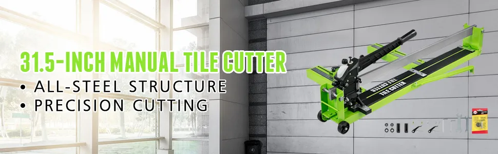 VEVOR tile cutter, 31.5-inch manual, all-steel structure, precision cutting.