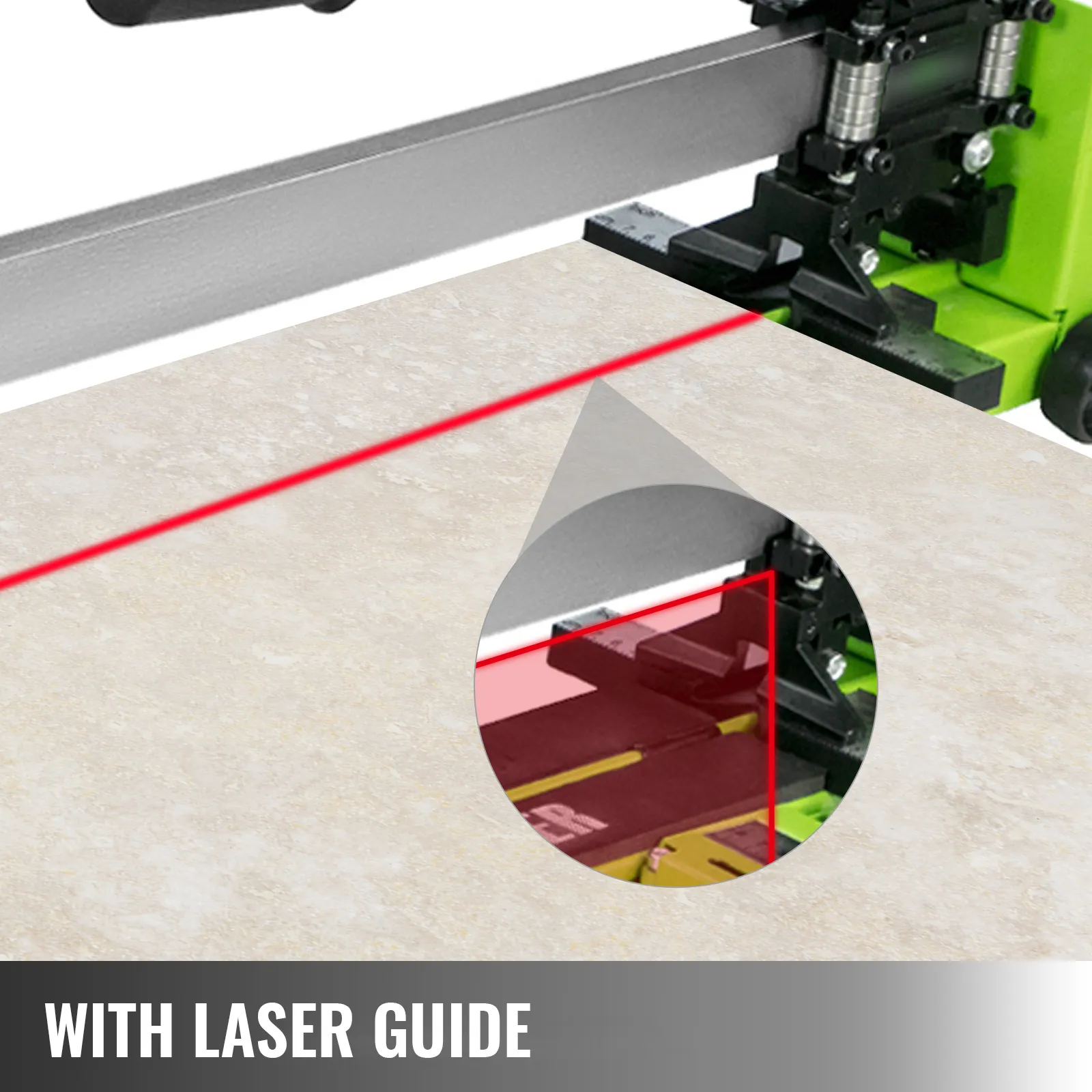 VEVOR tile cutter with laser guide for precise cutting.