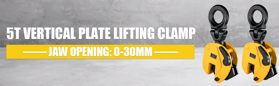 VEVOR lifting clamp, 5t vertical plate clamp with 0-30mm jaw opening