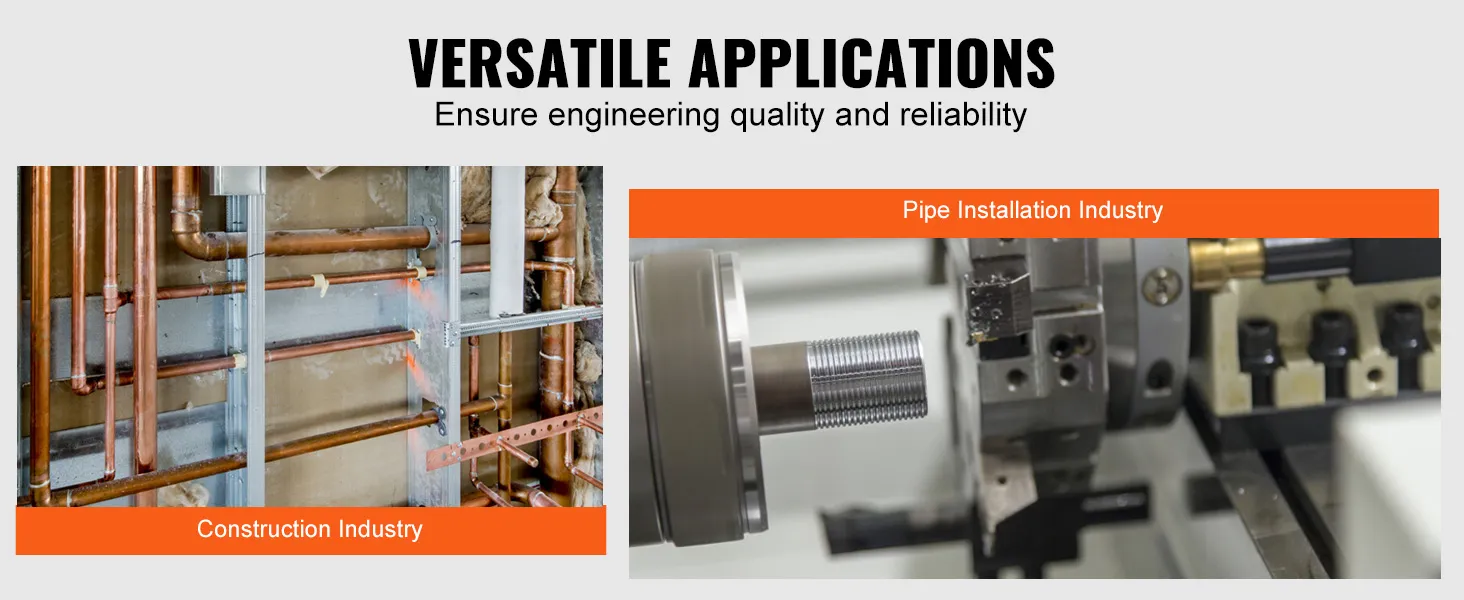 VEVOR pipe threader kit: essential for construction and pipe installation, ensuring quality and reliability.