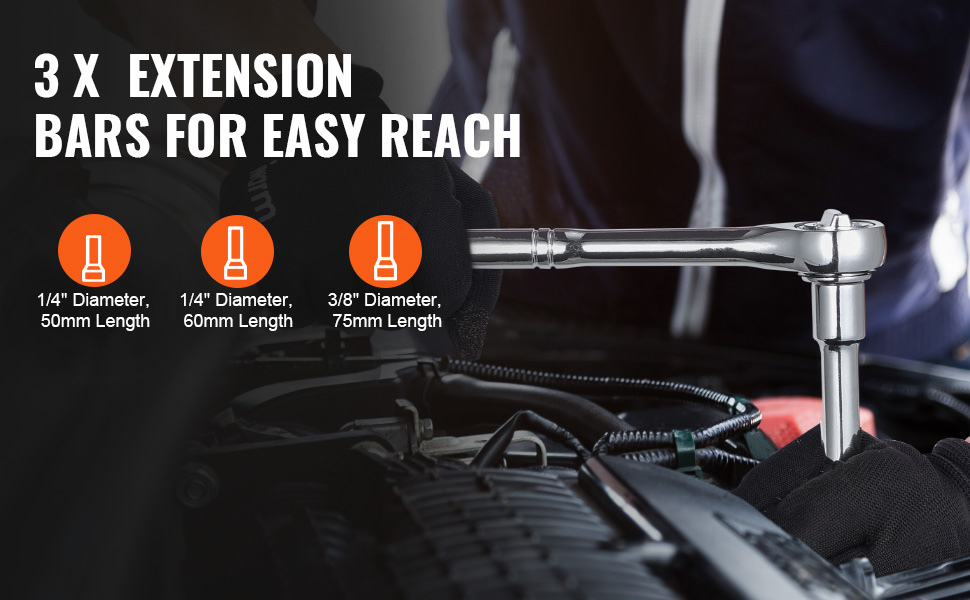 Набор механических инструментов VEVOR 221 предмет 1/4