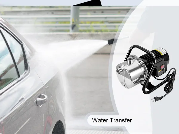 Bomba de pozo poco profundo VEVOR utilizada en transferencia de agua, lavado de un automóvil con pulverización de alta presión.