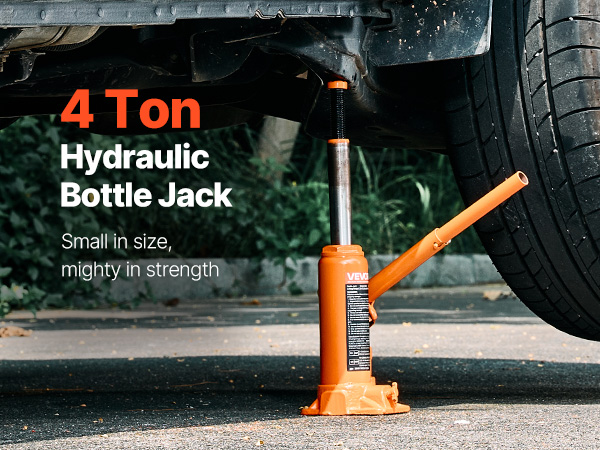 VEVOR 4 Ton Hydraulic Bottle Jack – 7.3-13.8 in., 8818.4 lb
