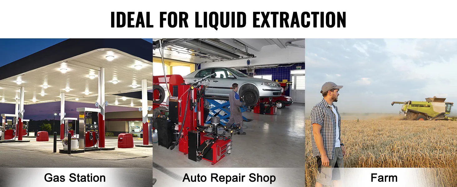 ideale per l'estrazione di liquidi: stazioni di servizio, officine di riparazione auto e aziende agricole. Pompa per fusti VEVOR.