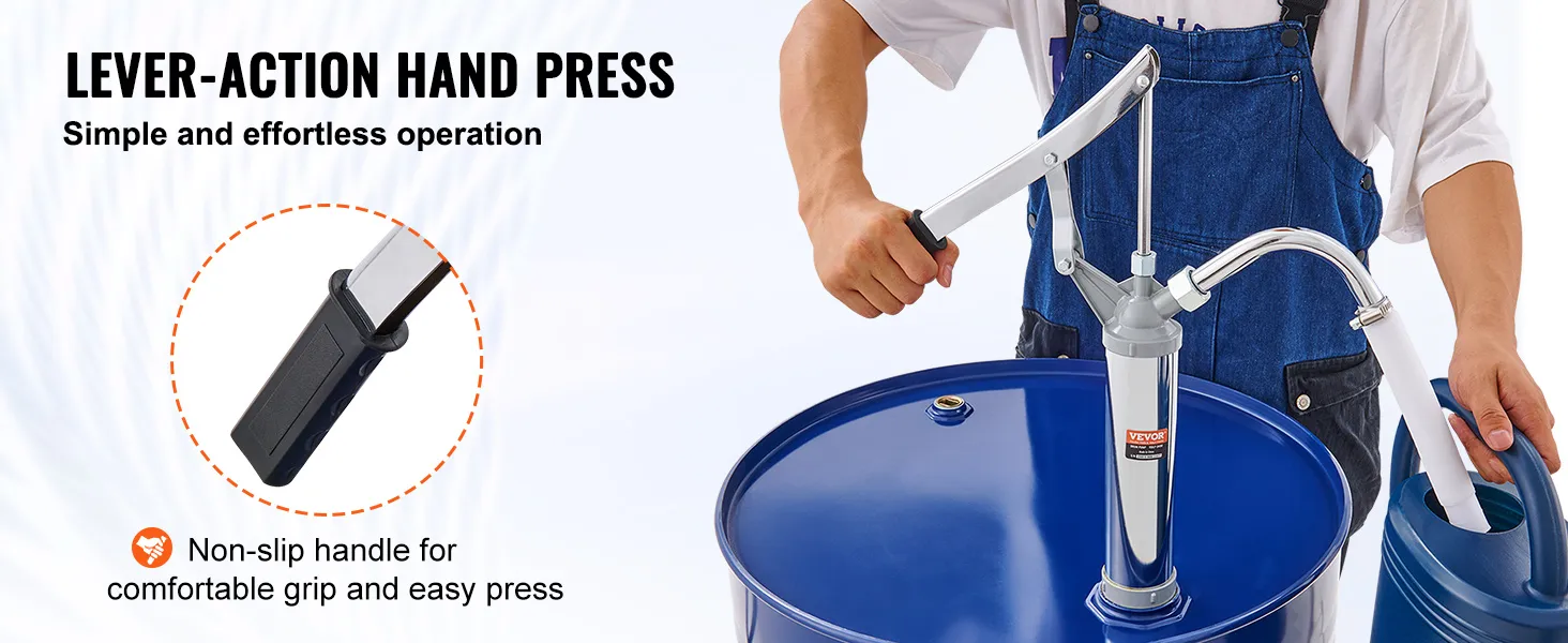 VEVOR handpumpe für einfaches pumpen mit rutschfestem griff.